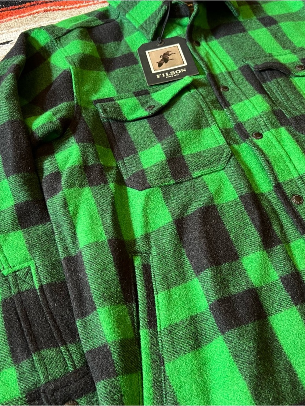 Filson "Acid Plaid" Mackinaw Wool Jac Shirt | Rare Limited Edition - Picture 15 of 16